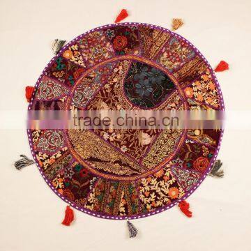 Wholesale Indian Meditation cushions Indian Pillow Round Patchwork Cotton Bohemian Pillows