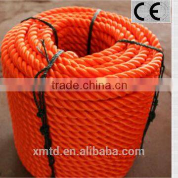 orange 3- strand nylon dock mooring line