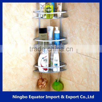 3 tier Triangle Bathroom Basket Bathroom Corner Shelf Hanger aluminum Bath Shelf Bathroom Storage Basket