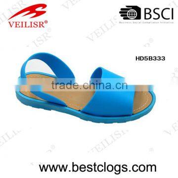 Jie Yang Factory Cheap Summer Light Color PVC Women Sandals Outdoor PCU Shoes