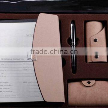 Office Suppliers Leather Notebooks and Pen Set photo-2
