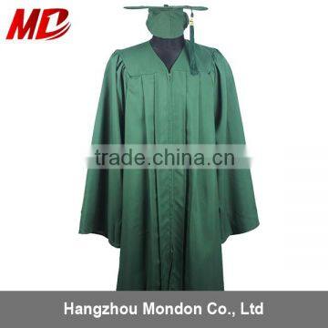 Wholesale High School caps and gowns for graduation Matte Forest Green