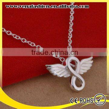 Mens Silver Necklace Cheap Angel 925 Wing Pendant