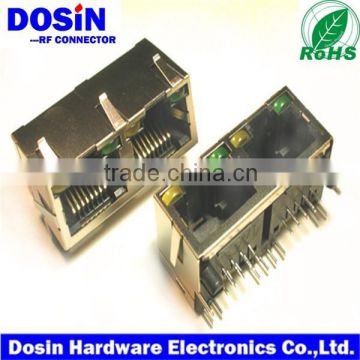 china made RJ45 Connectors, side entry RJ45 pcb mount jack Connector, 8p8c modlar plug