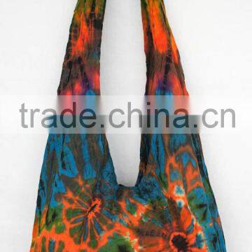 cotton canvas tie & die hippie shoulder bags new arrival of shoulder bag tie and die shoulder bag