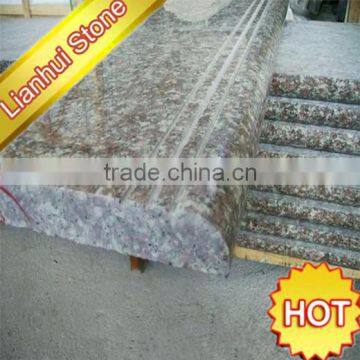 red granite g687 half bullnose external stair