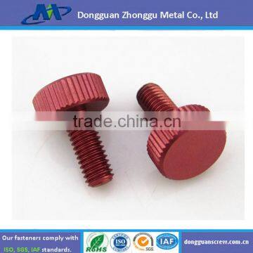 Machine thumb screw with anodizing