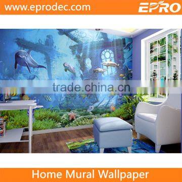 Decorative Plastic beautiful lucky fish home wallpaper