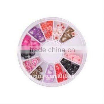 120 3D Slice Colored Heart-shaped Nail Art Decoration HN792