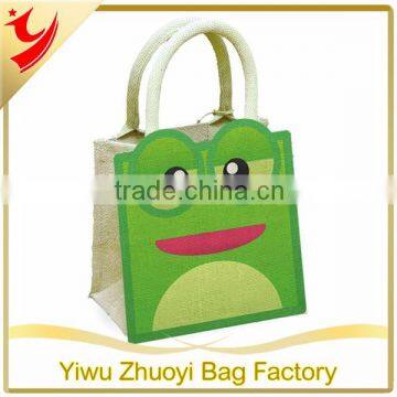 New Small Funky Animal Design Eco Friendly Jute Burlap Bag in Wholesale