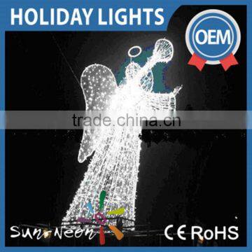 Christmas decoration angel wings with halo fancy angel halos for sale cheap angel figurines with light with high quality