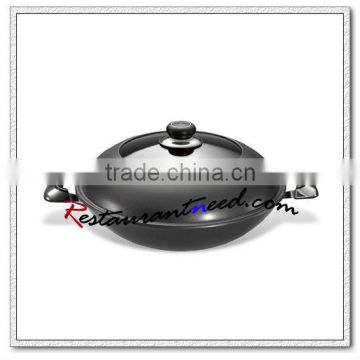 S217 Dia 340mm/ Dia 360mm/ Dia 400mm Aluminium Alloy Non-stick Wok With Cover