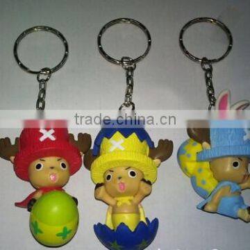 OEM plastic animal keychain,plastic figure keychain