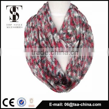 2015 new design lady knitted space dye scarf