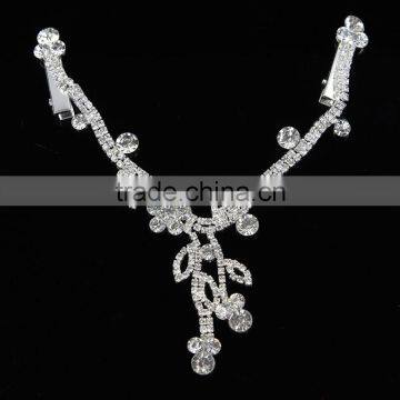 Leaf Shape Hot Sale Decorative Drop Rhinestone Wedding Hair Accessory Wholesale J061983F27Y