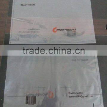Clear LDPE Frozen Seafood Prawns Packaging Bag