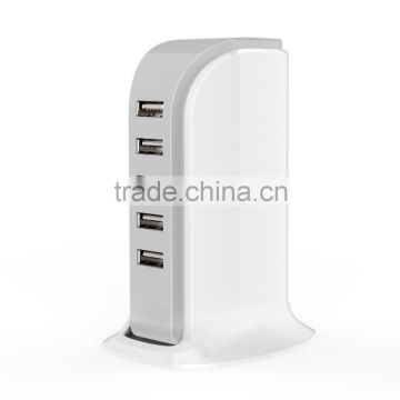 Wholesale High Quality 4 Ports 6A Multi USB Wall Charger For Cellphone and Pad