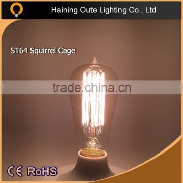 Antique Vintage Edison bulb Carbon filament light bulb ST64, ST58, A60/A19, T45, G80, G95, G125, B53, C35, T30