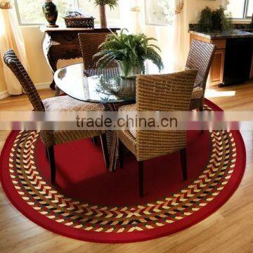 High Quality 100% Cotton Round Braided Rug with water proof