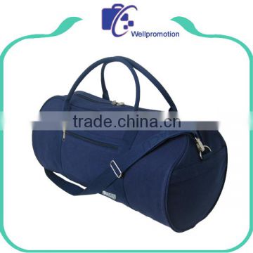 Wholesale blue blank 16 oz canvas travel duffle bag