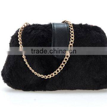 Winter hot selling fashion design plush lady bag shoulder bag