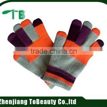 acrylic gloves with colorful fingers