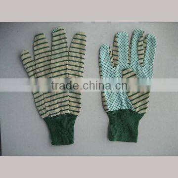 Lady's PVC dots gardening gloves