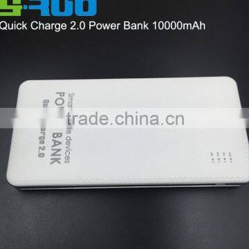 credit card super slim quick charge 2.0 charger power bank 10000mah for smartphone, macbook pro, tablets