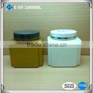 1000ml 32oz Square Plastic Storage Jars container food grade with lids, Cookie container