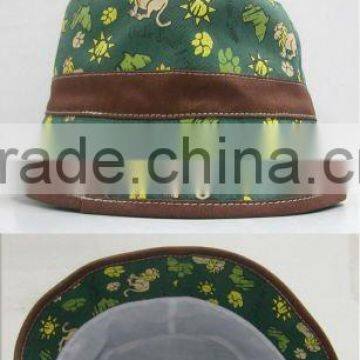 Flower animal 100% cotton children bucket hat