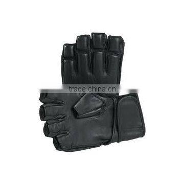 Leather Fingerless Bag Gloves