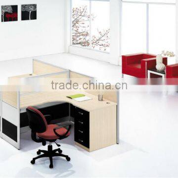 Modern office desk partition deisgn workstation for 2 person