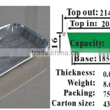 8 inches Refreshments Aluminum Foil Tray C003
