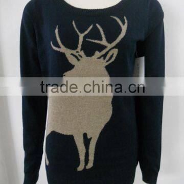 Ladies' knitwear Christmas deer snow