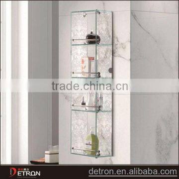 Glass shelf storage container toilet accessories