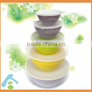 hot sale melamine salad bowl set with lid