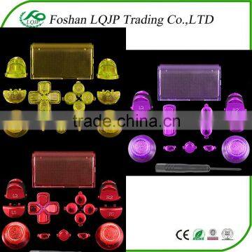 New crystal Full set button kits for PS4 controller For PlayStation 4 full crystal Button kits