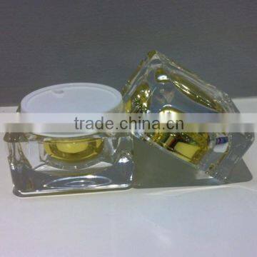 Luxury Square Shape Acrylic Cosmetic Jar Empty Cosmetic Container photo-3