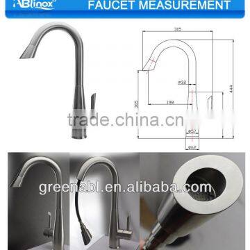 Convenience stainless steel pull out faucet