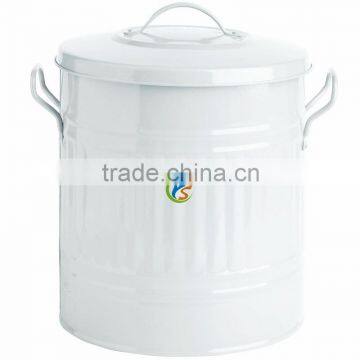 Clay Colored Galvanised Steel Mini Composting Container