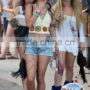 New Sexy Double-deck Tassels Leg Chain photo-3