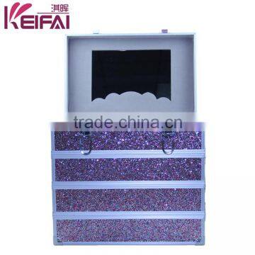 Women Fashion Custom Logo Exquisite Workmanship Professional Makeup Trolley Case