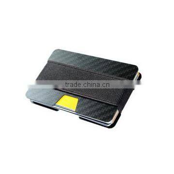 Factory supply high quality carbon fiber Glossy black twill card holder