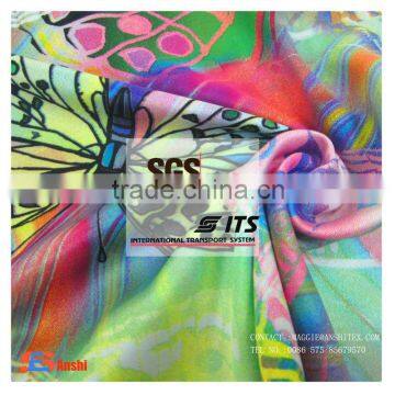 ES-1020A 6# High Quality Polyester satin chiffon digital printed fabric for top, underwear, dress fabric