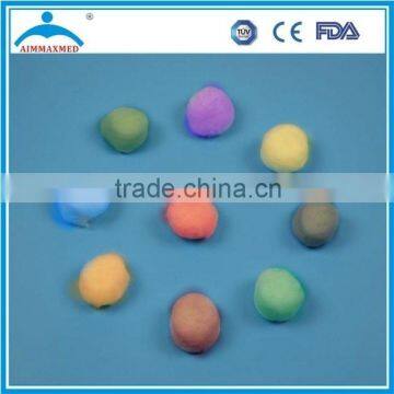 water absorbing balls medical absorbent color cotton balls