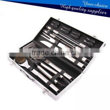 18pcs Stainless Steel BBQ Grill Tools set with Alumium Case