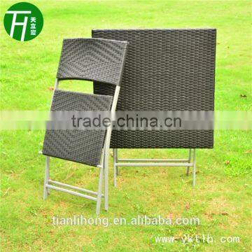 Outdoor Table Folding Rattan Cafe Table photo-4