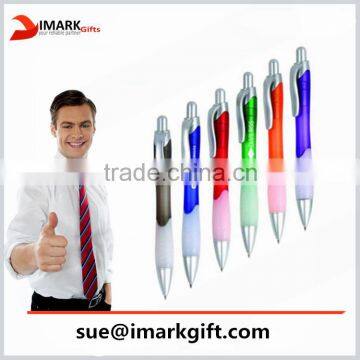 Popular Promotional Plastic Pen/ bright color of body logo pen