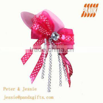 Wedding party accessories Hairpin with pink and lace