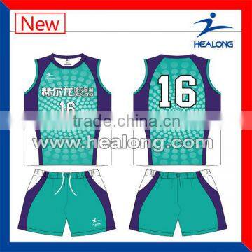 Sublimation Customized High Class Sleeveless Volleyball Jerseys For Unisex